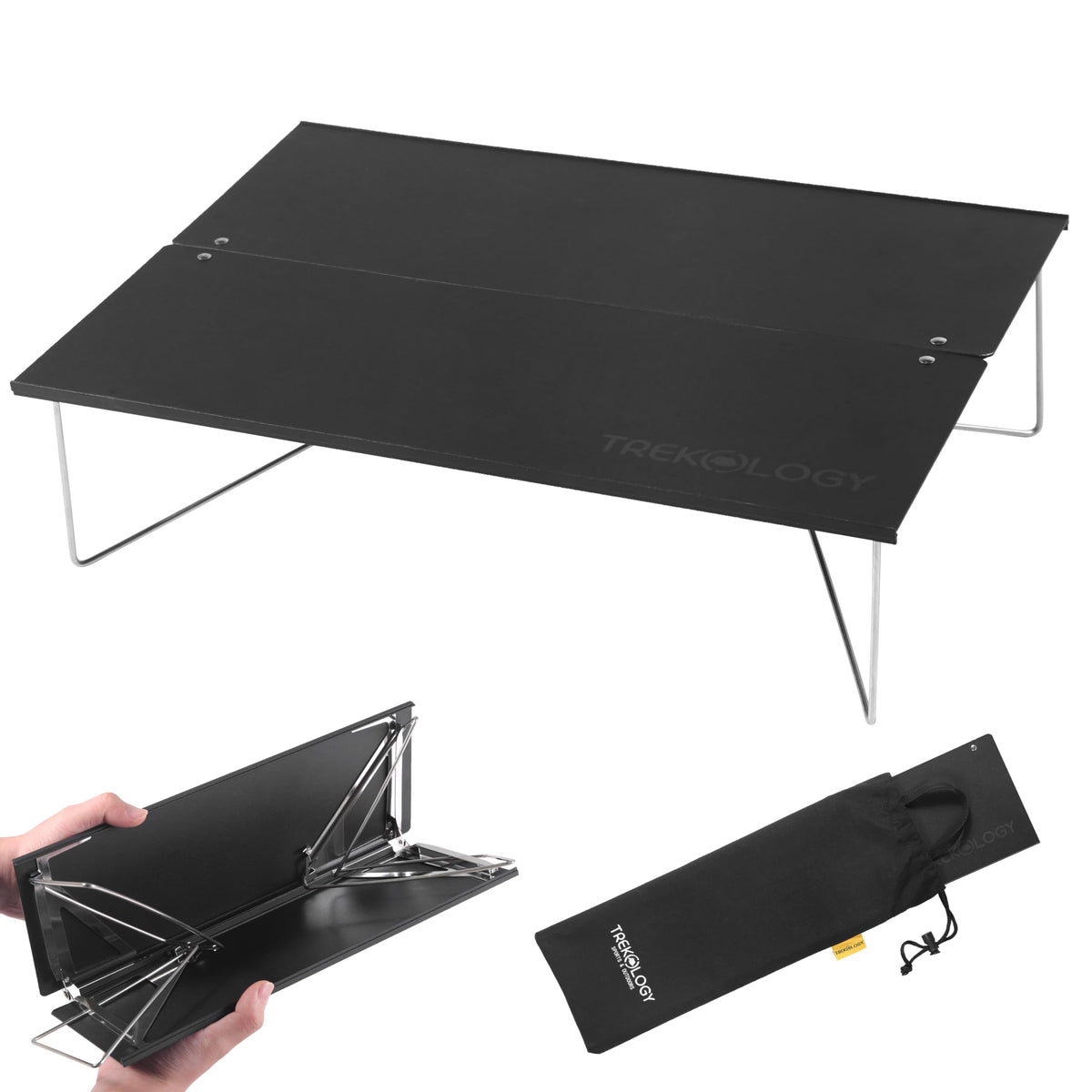 Compact Mini Camping Table Folding Black G22819
