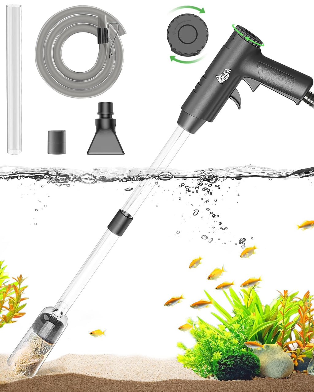 Aquarium Gravel Cleaner with Water Flow Adjustment D79119