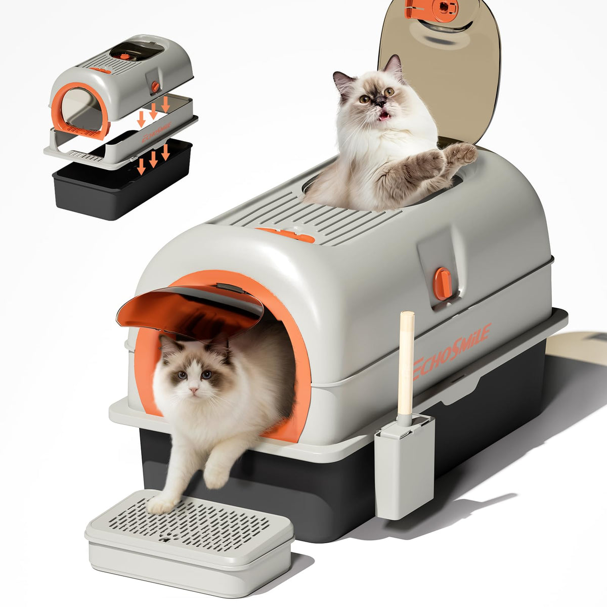 Stainless Steel Cat Litter Box with Lid P50719