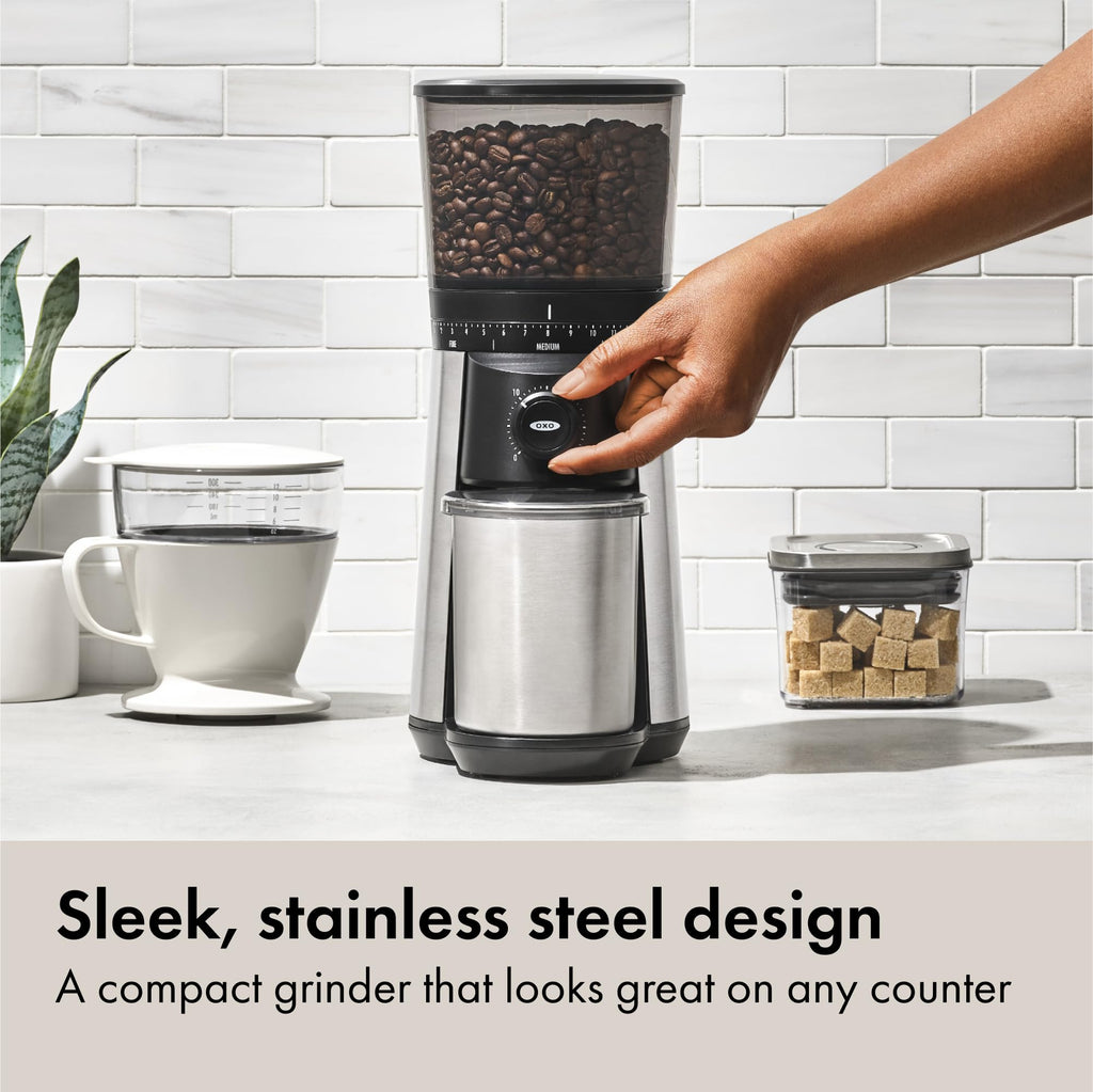 Electric Coffee Bean Grinder 12 Oz Silver Y796