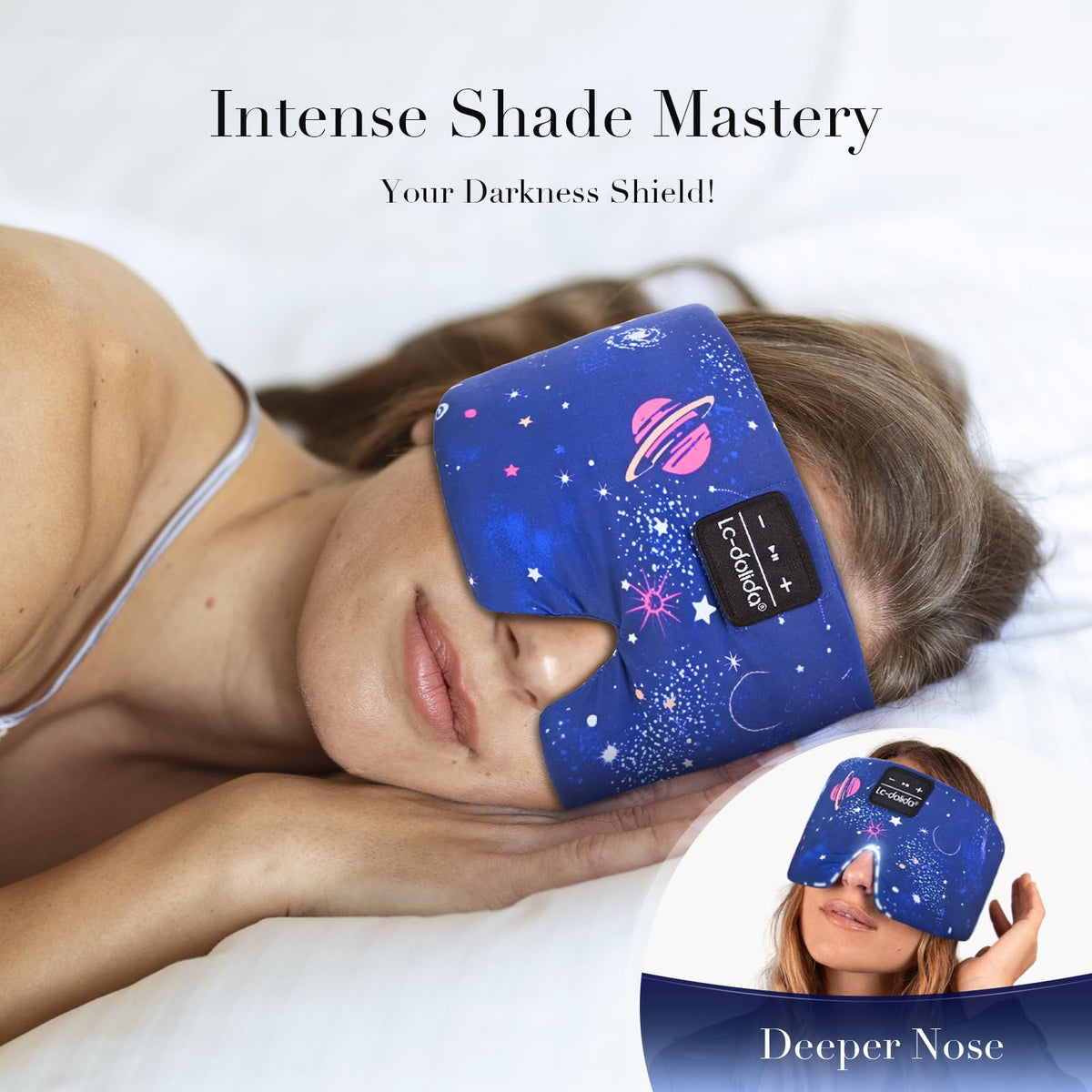 Sleep Mask with Bluetooth Headphones and Silk Sleep Mask M478