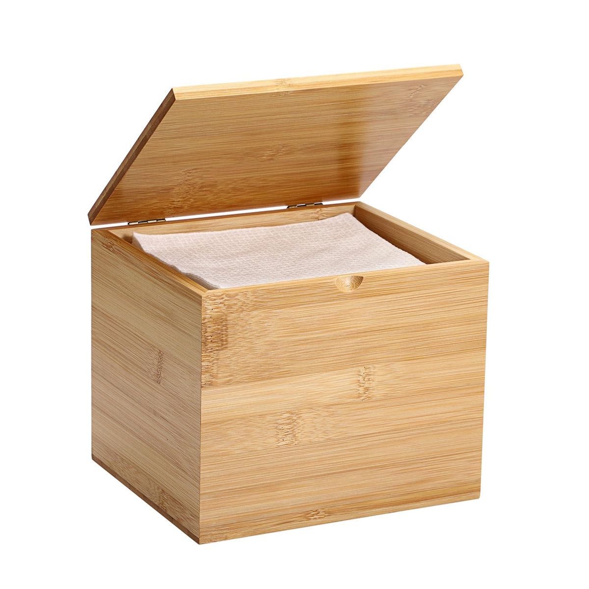 Bamboo Facial Towel Holder with Lid C540