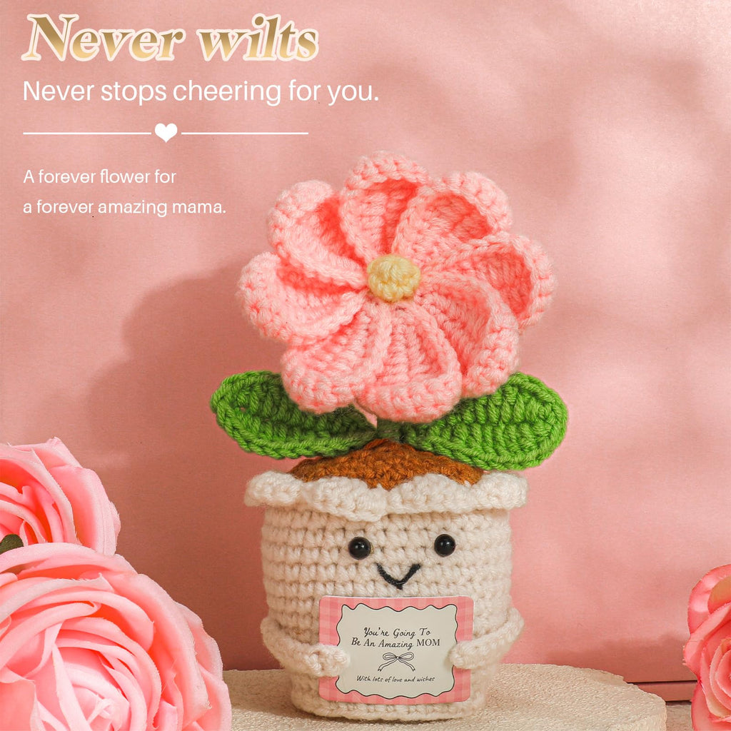 Mom Gift Basket with Blanket, Glass Cup, Candle, Socks & Crochet Flower G337005