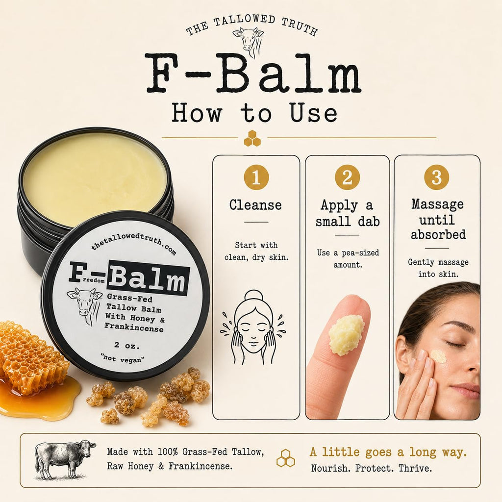 Beef Tallow and Honey Balm, 2 oz B867