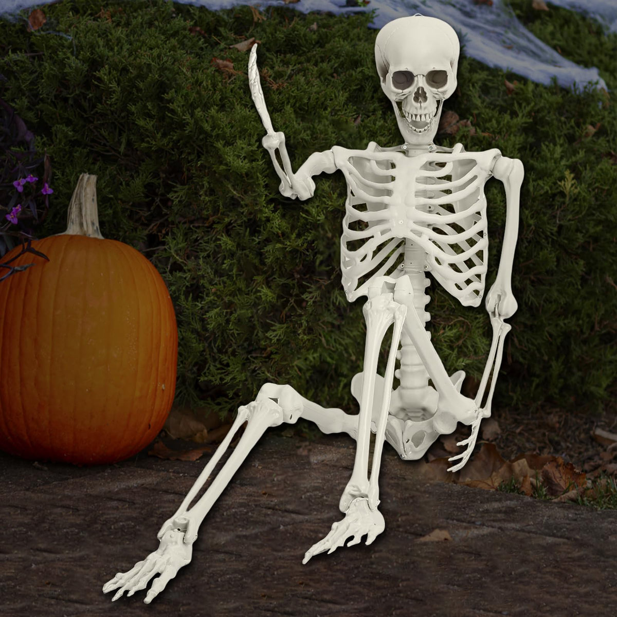 5.4FT Posable Full Body Skeleton with Movable Joints R3549