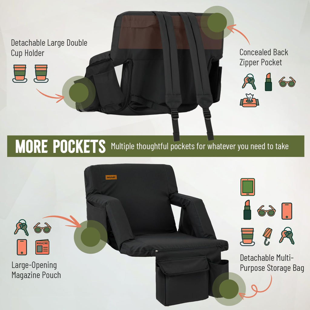 Stadium Seat with Back Support and Armrests U3373