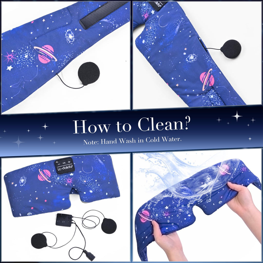 Sleep Mask with Bluetooth Headphones and Silk Sleep Mask M478