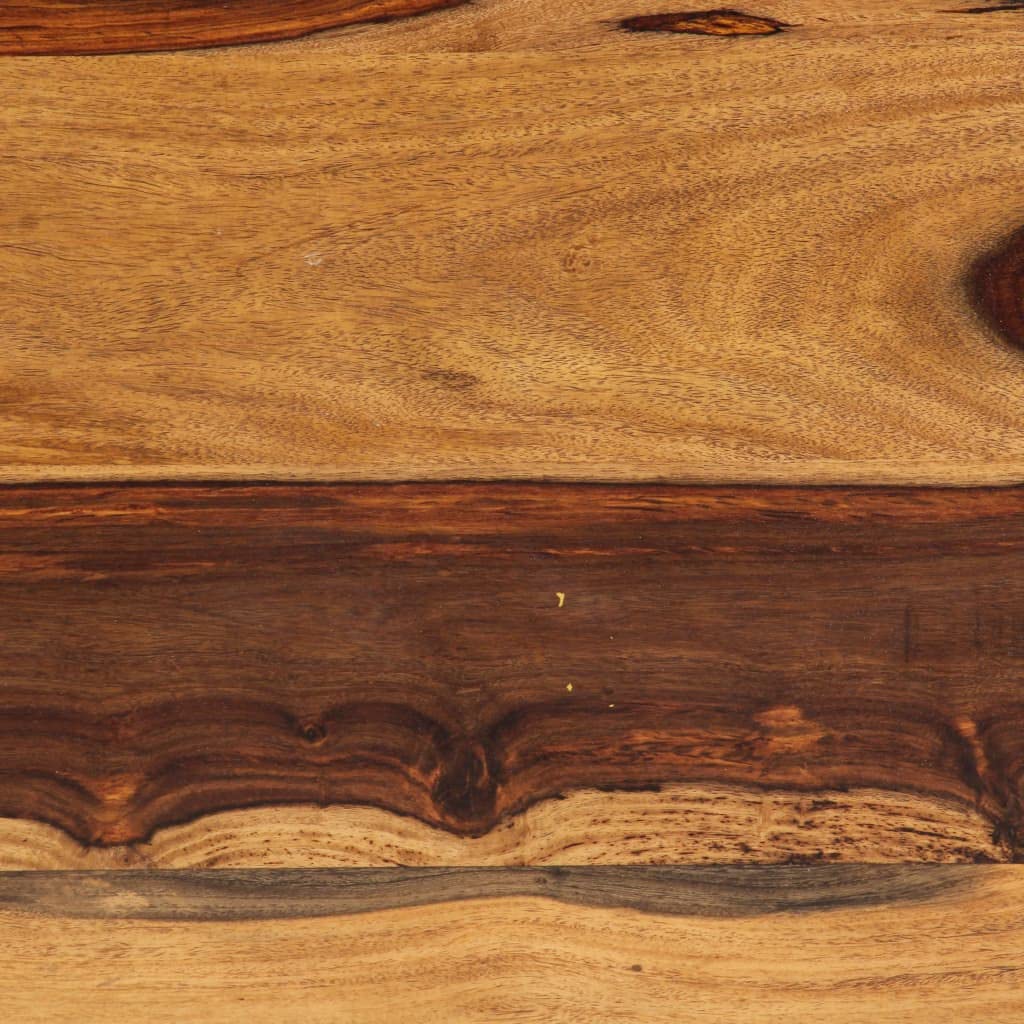 Brown Sheesham Wood Coffee Table with Steel Legs B720083