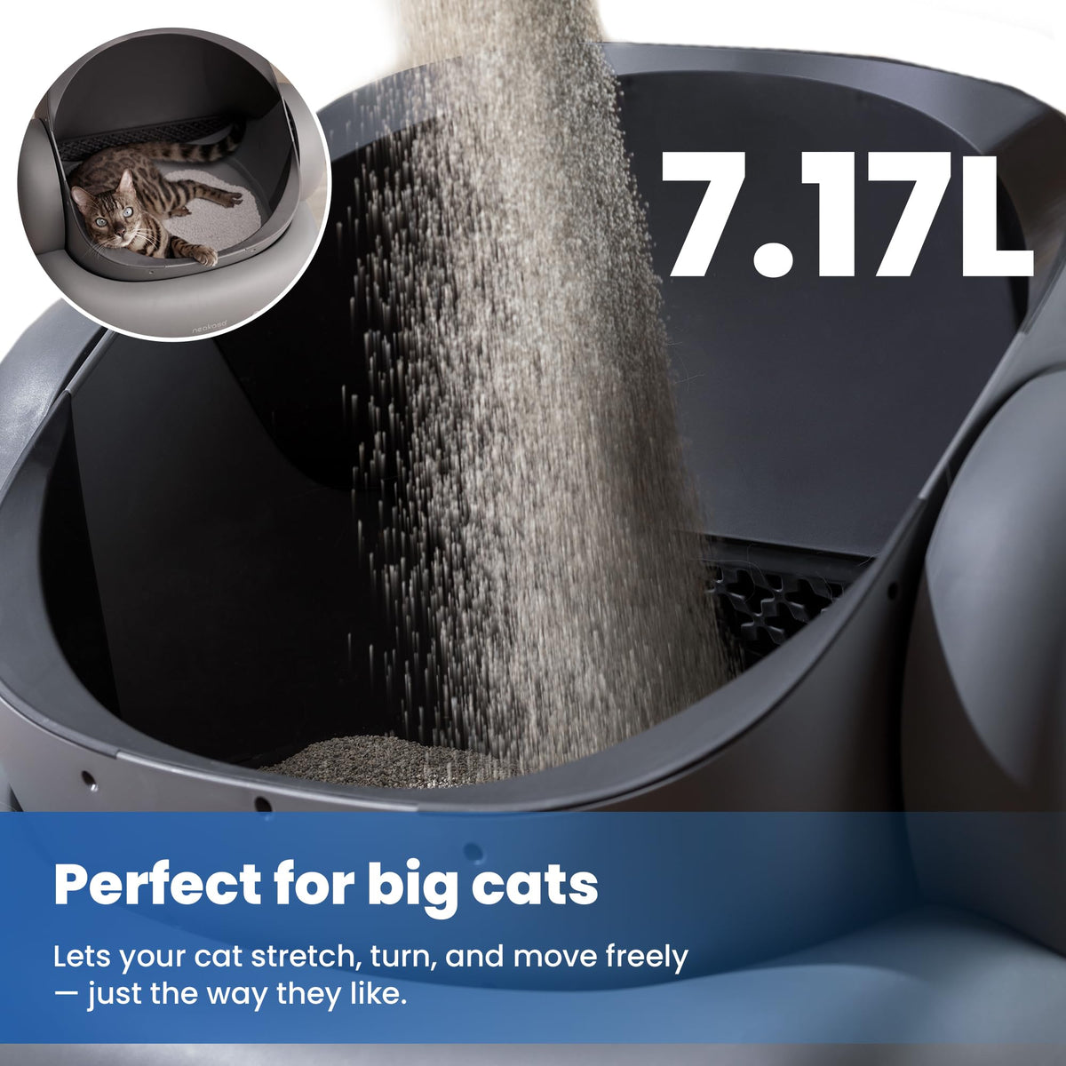 Automatic Cat Litter Box with Waste Bags & Litter Mat F632