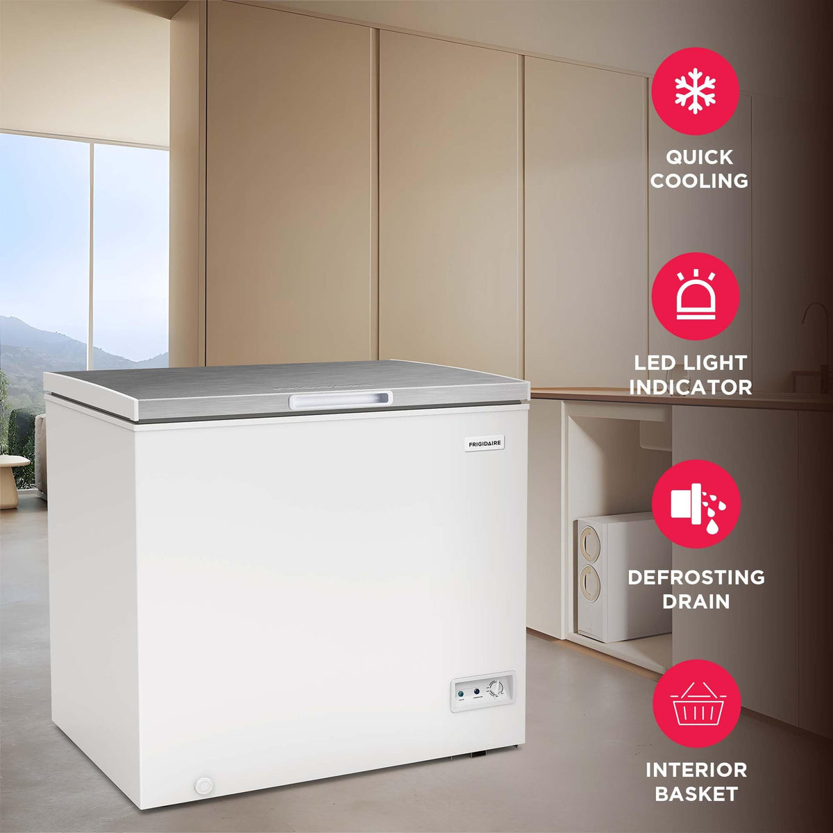7 Cu. Ft. Chest Freezer with Removable Wire Basket C3379