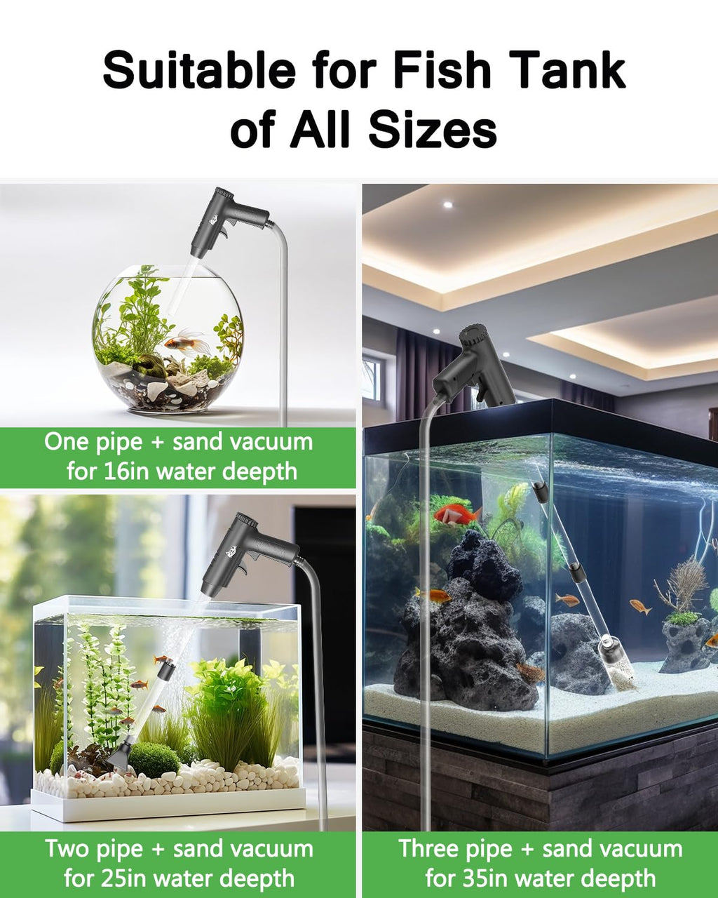 Aquarium Gravel Cleaner with Water Flow Adjustment D79119