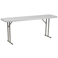 Plastic Folding Table, Granite White, 10-Pack Z61199