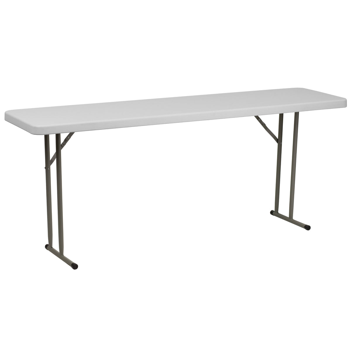 Plastic Folding Table, Granite White, 10-Pack Z61199