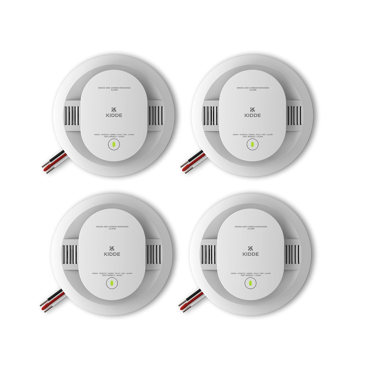 Hardwired Smoke & Carbon Monoxide Detector, 4 Pack Z903732