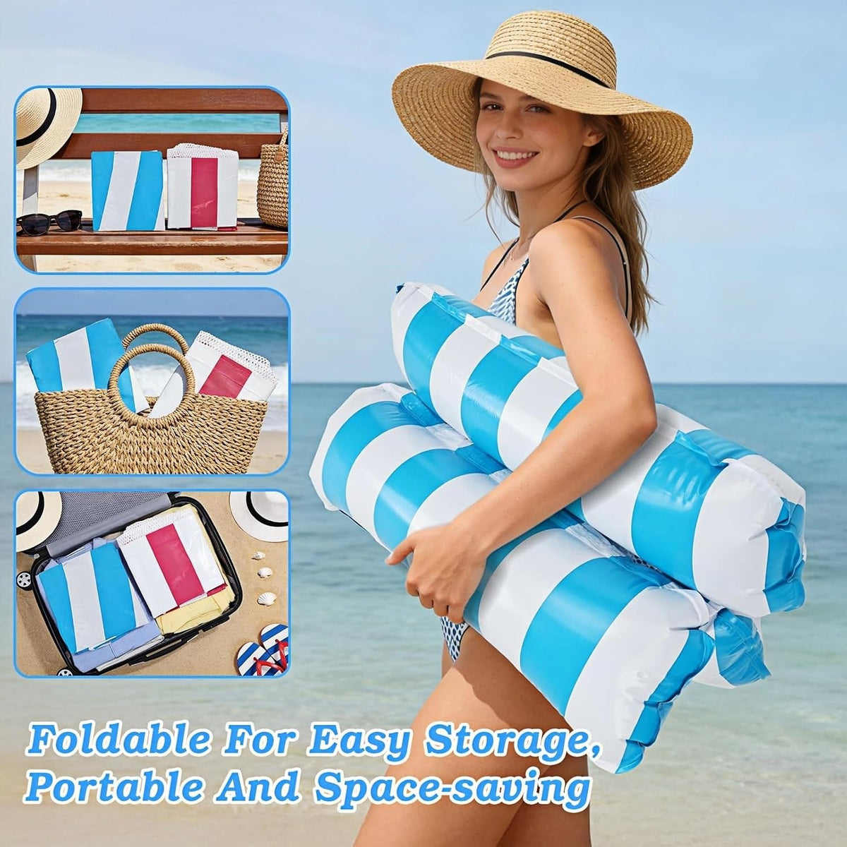 4 Pack Inflatable Pool Float Chair J59732