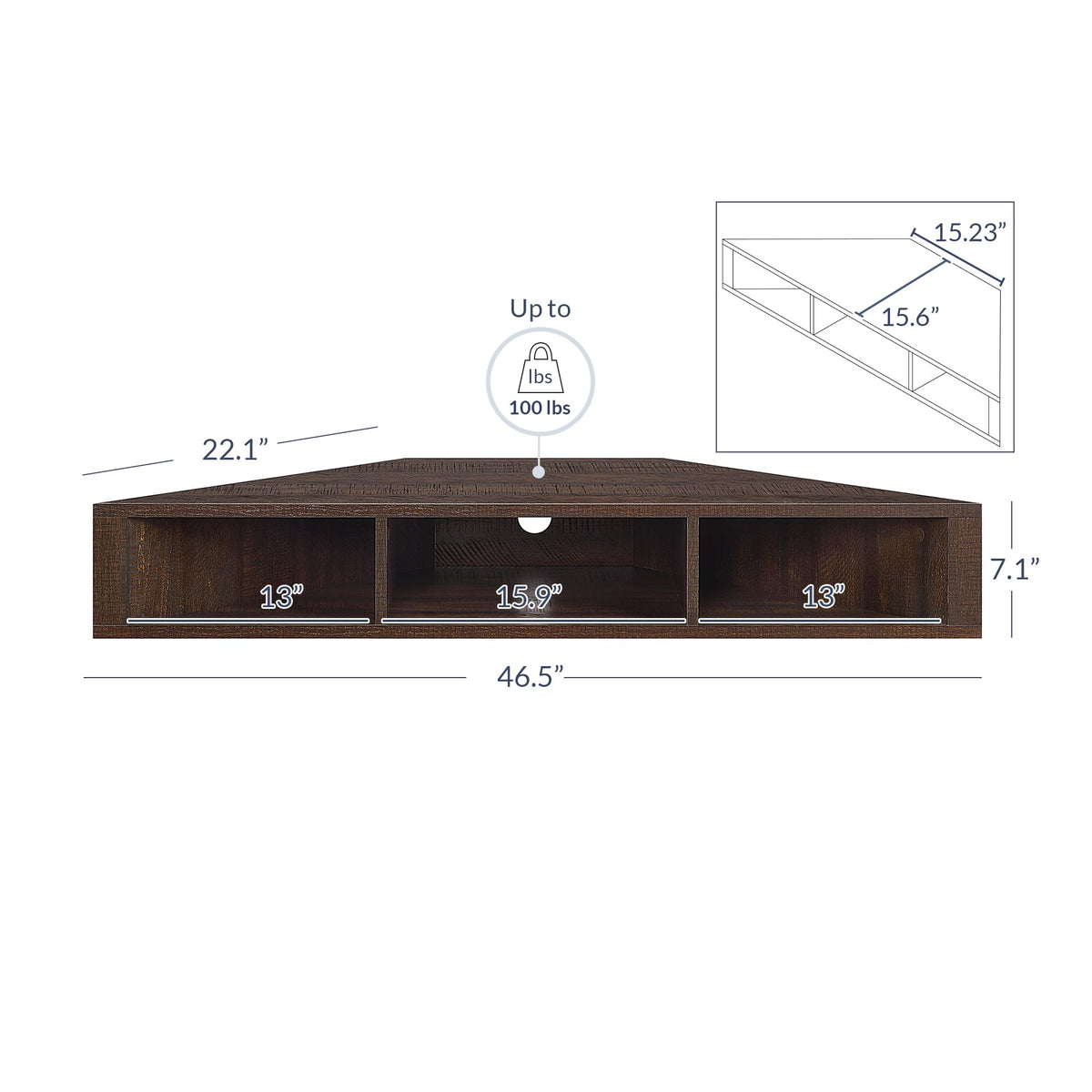 47" Corner TV Stand & Entertainment Center N876