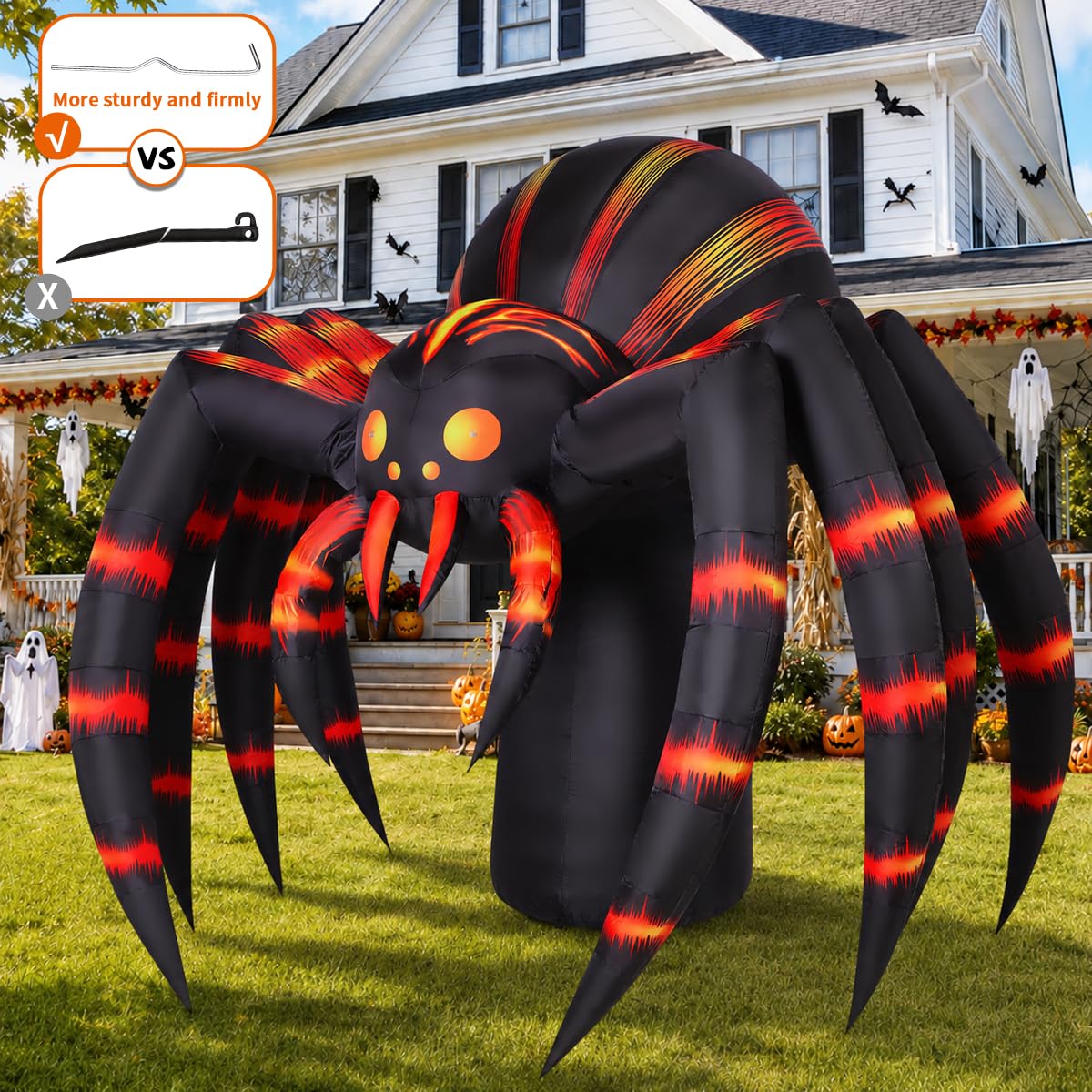 7FT Halloween Inflatables Yard Decor with LEDs N605198