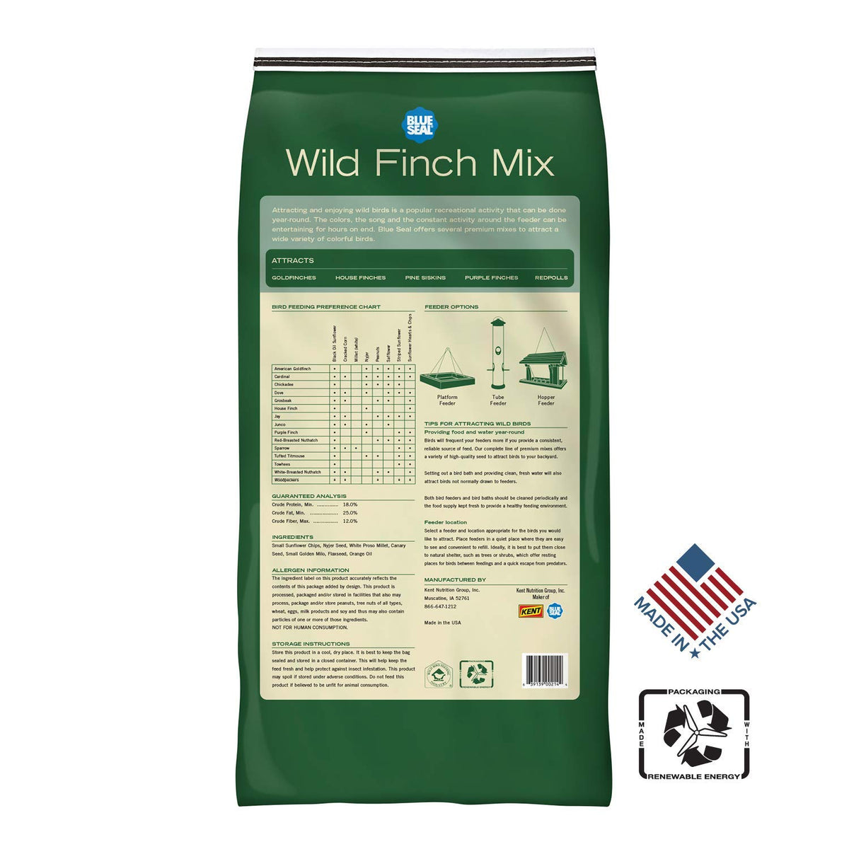 Finch Wild Bird Seed 20lb Bag R722
