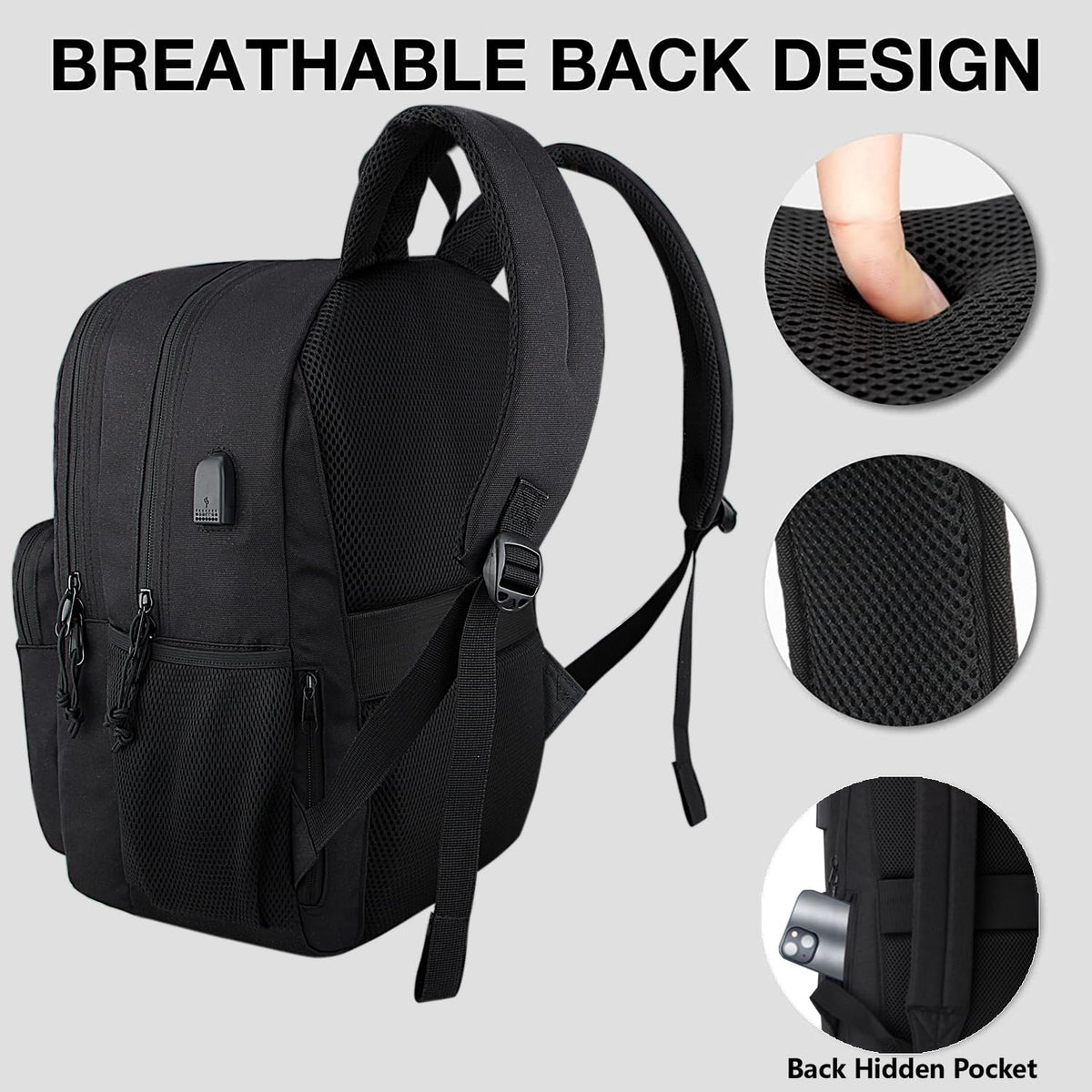 Anti Theft Laptop Backpack with USB Charging Port O15592
