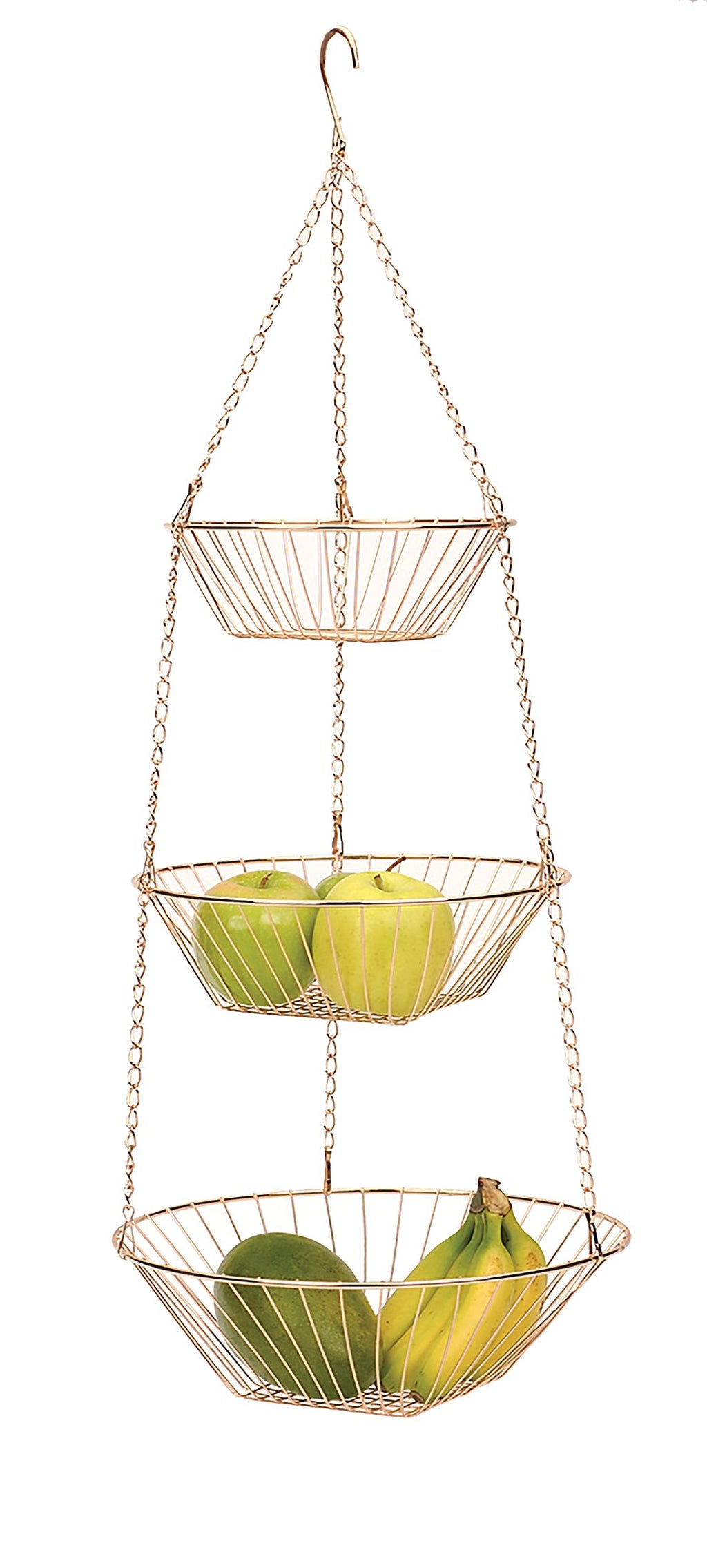 3-Tier Copper Wire Hanging Baskets W1533