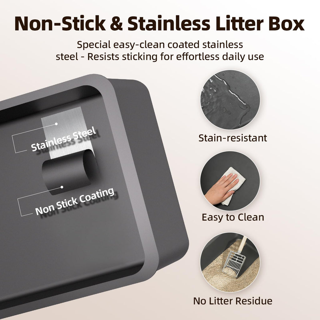 Stainless Steel Cat Litter Box with Lid P50719