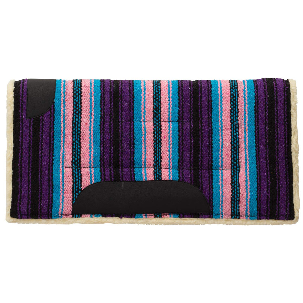 Acrylic Saddle Pad 22" L x 22" W Pink/Purple Stripe R868406
