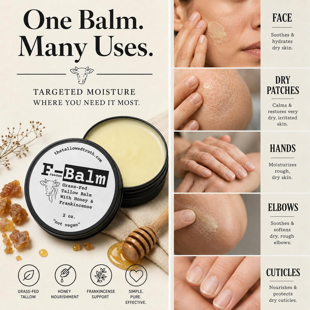 Beef Tallow and Honey Balm, 2 oz B867