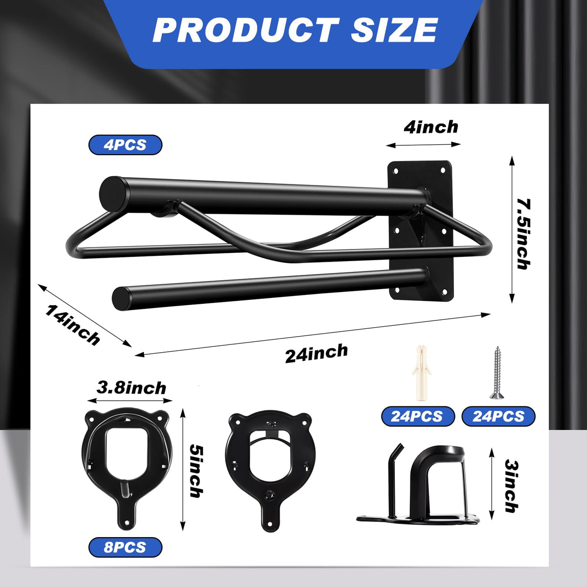 12 Pack Wall Mount Saddle Rack with Bridle Hooks P568658
