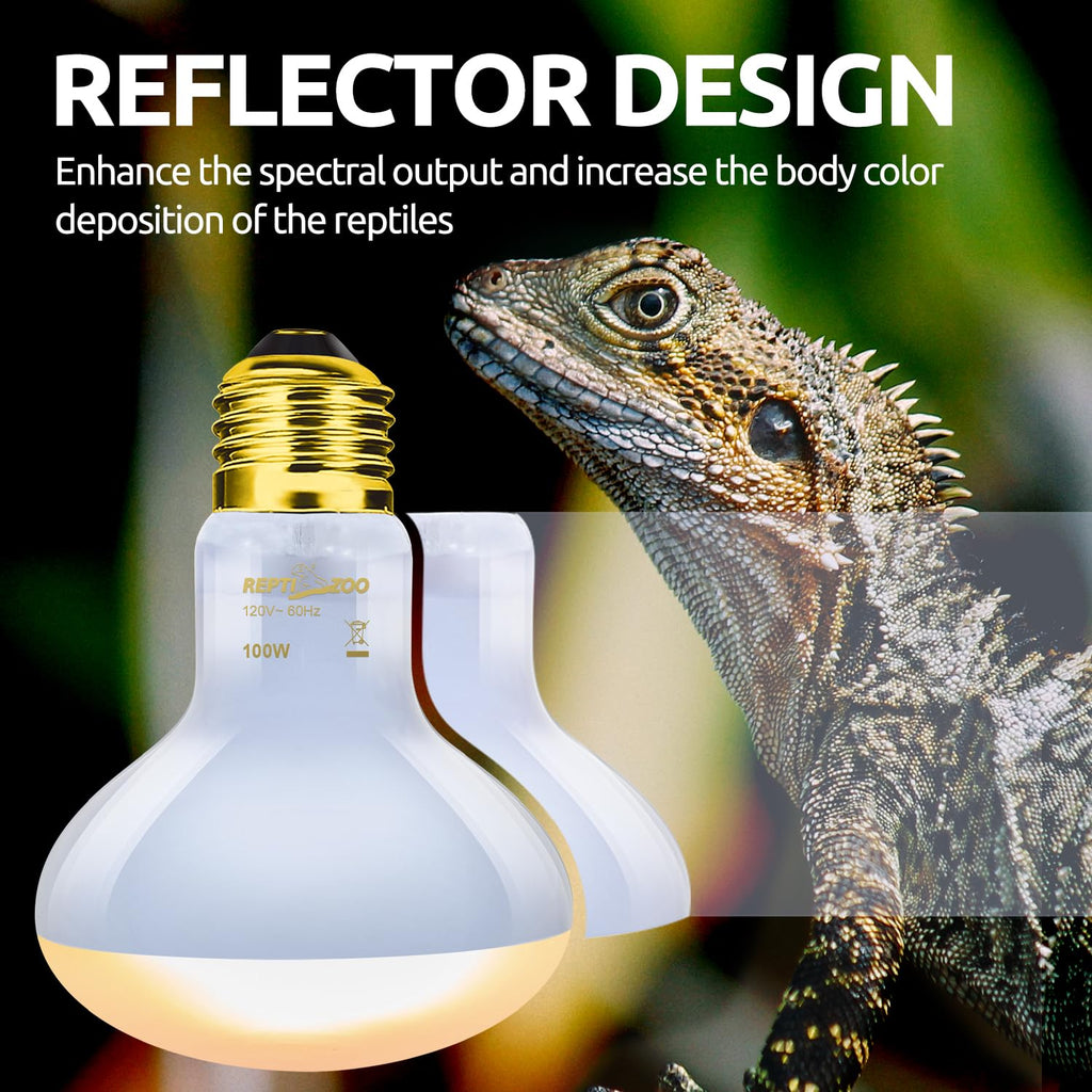 Dual Reptile Light Fixture & 100W Basking Spot Light with 26W UVA UVB Bulb Combo Pack B309447