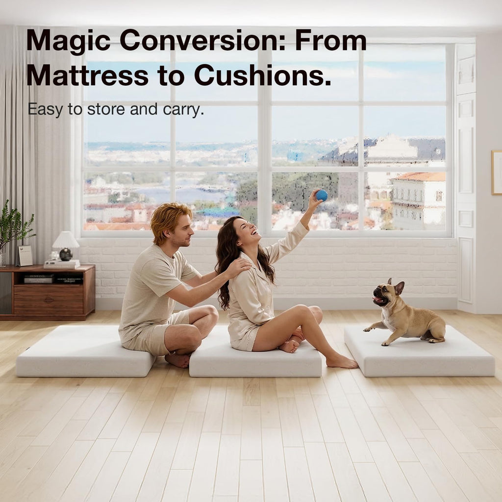 4 Inch Memory Foam Tri-fold Mattress Topper W8203