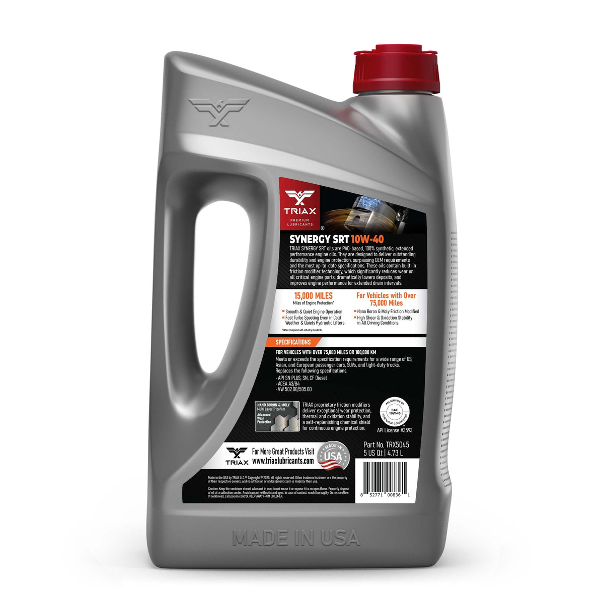 10W-40 Full Synthetic Engine Oil 5 Quart R231
