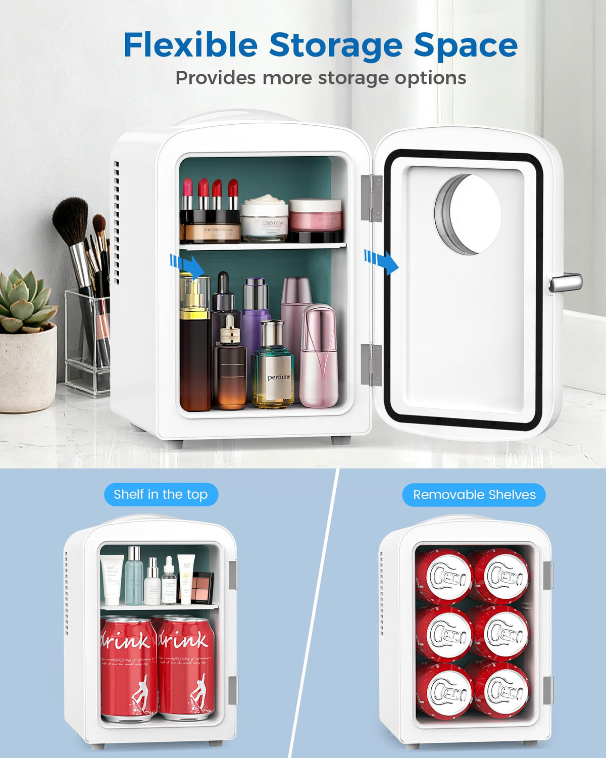 White Mini Fridge Z6607