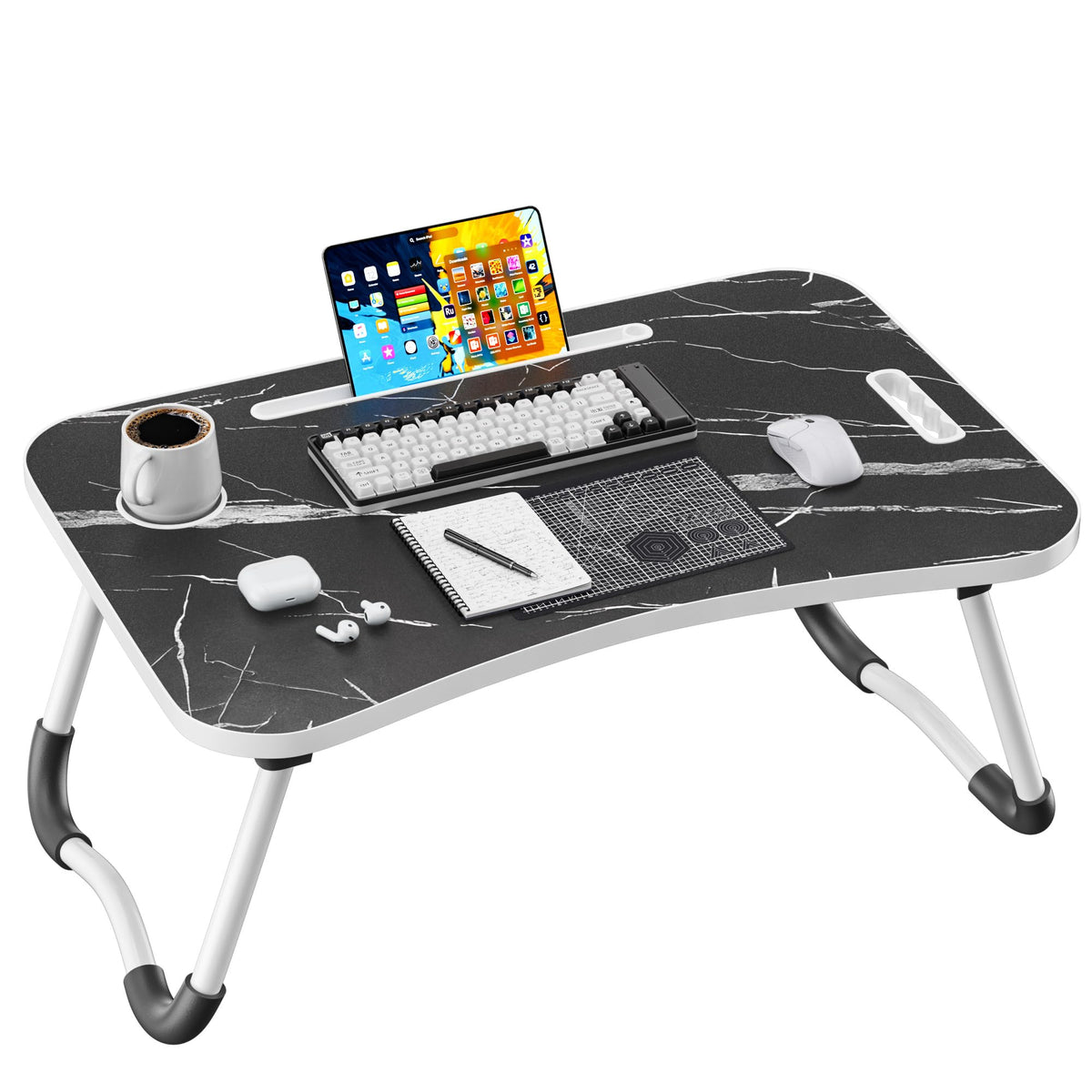 Folding Wood Lap Desk with Cup Holder U884210