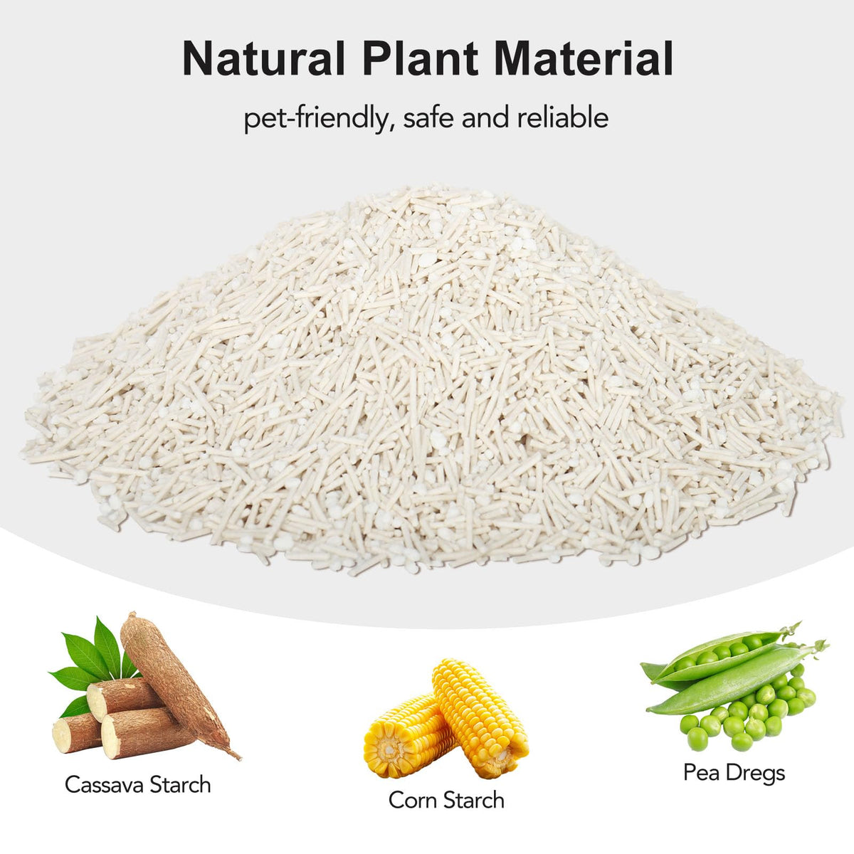 Non-Stick Ultra Clumping Tapioca Tofu Cat Litter, 9 lb X 2 Pack T11075