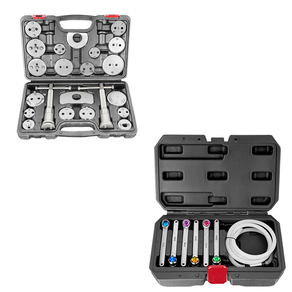 22-Piece Heavy Duty Brake Caliper Compression Tool with 18 Adapters E9402