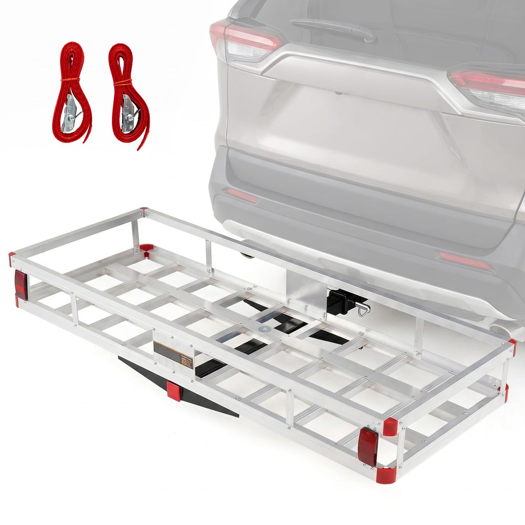 Aluminum Hitch Mount Cargo Carrier with 9" Side Rails, 500 lbs Capacity Z96489