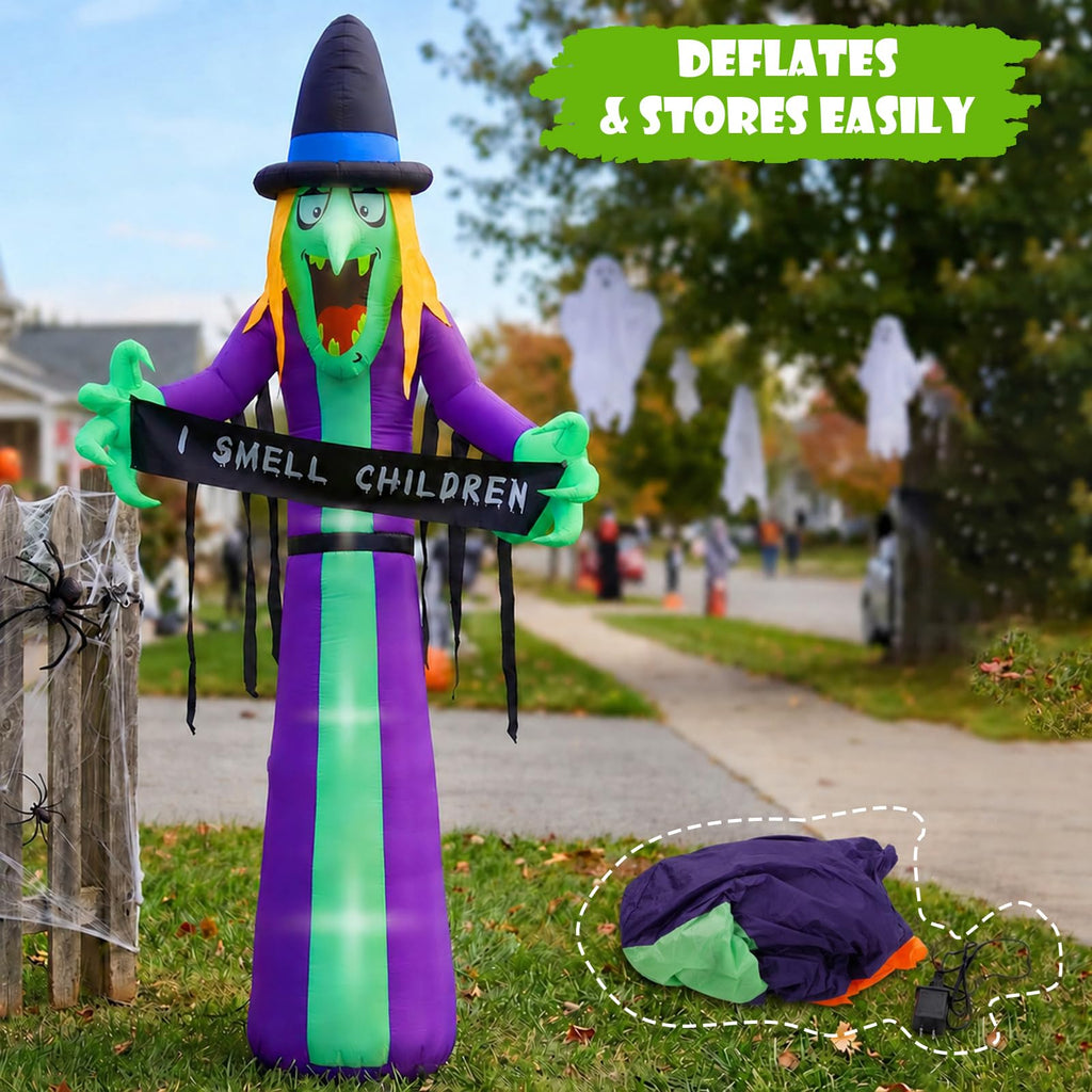 8FT LED Inflatable Witch Yard Decor B543