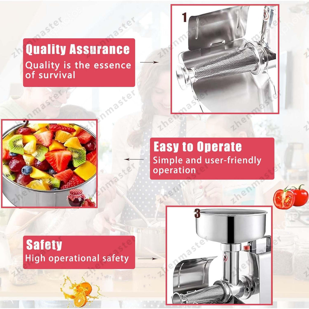 450W Stainless Steel Electric Tomato Strainer E6351