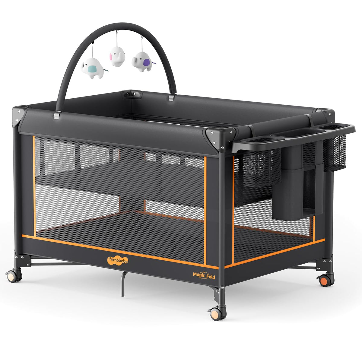 Portable Foldable Playard with Mattress and Storage Bag W412370