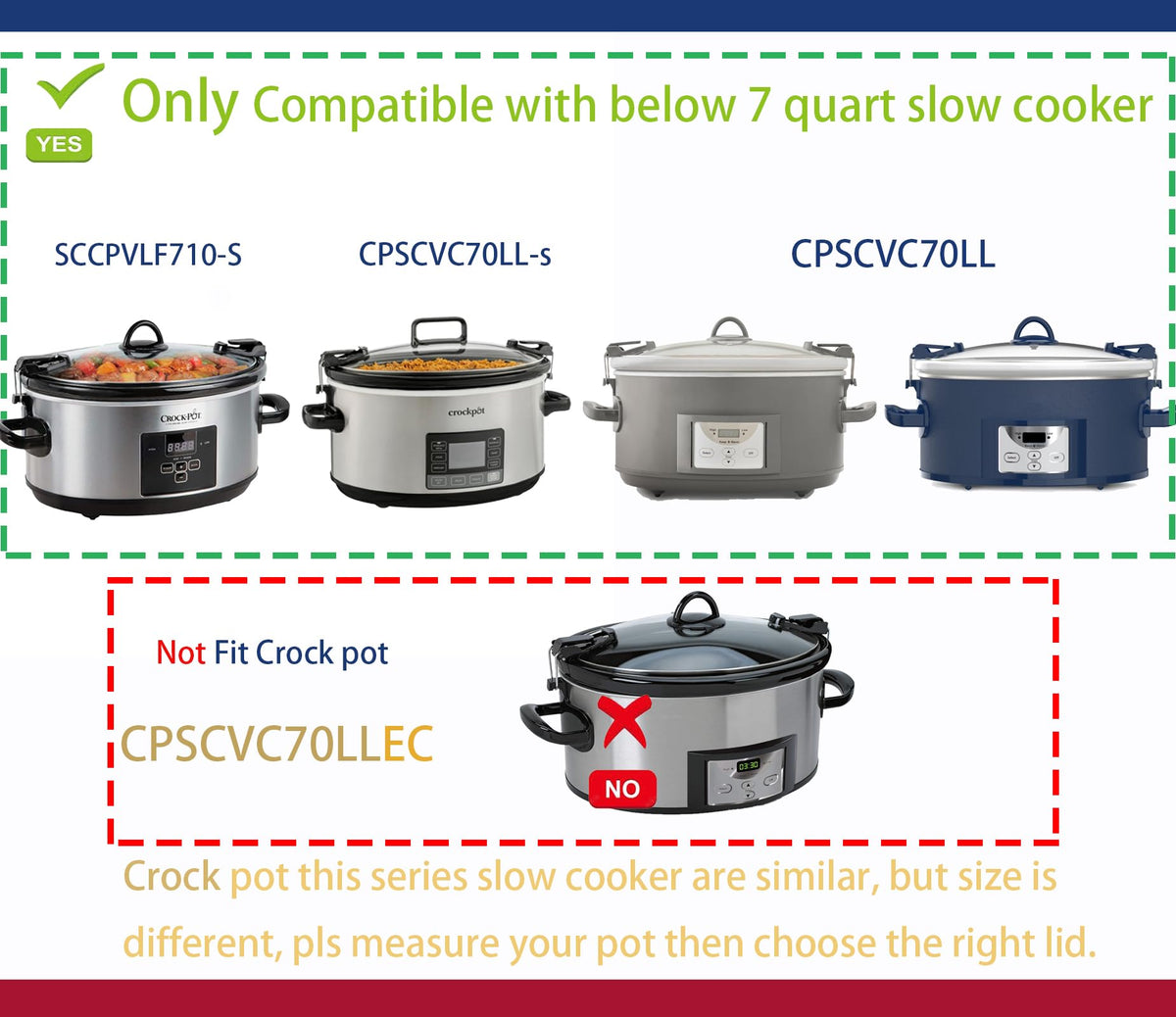 7 Qt Ceramic Slow Cooker Pot A939432