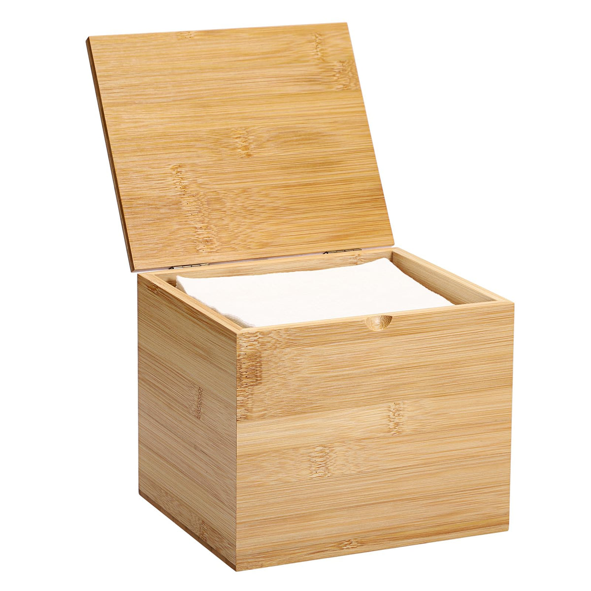 Bamboo Facial Towel Holder with Lid C540