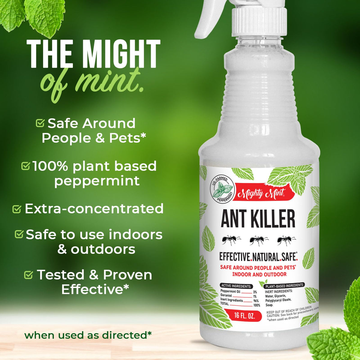 Peppermint Oil Ant Killer Spray, 16 oz G82526