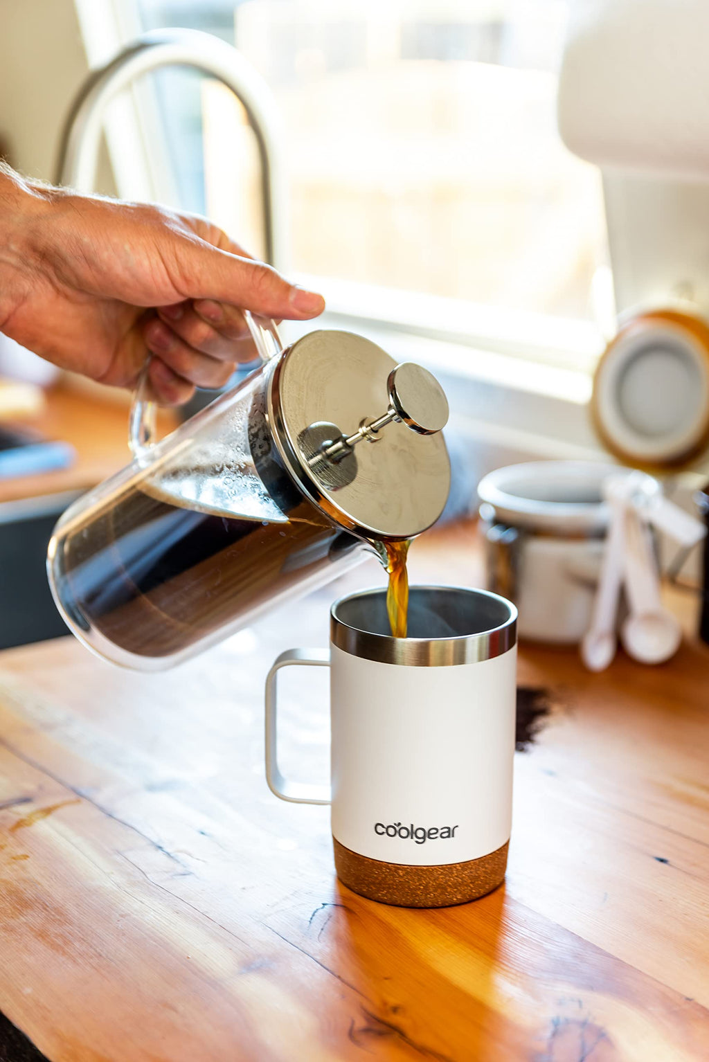 Stainless Steel Copper Lined Mug with Handle 2 Pack 16 oz O461