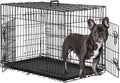 48 Inch Folding Metal Double Door Dog Crate with Divider Panel X60224