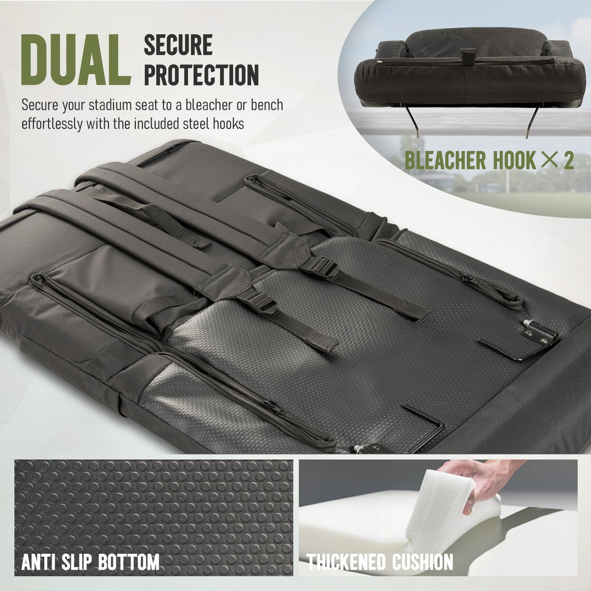 Stadium Seat with Back Support and Armrests U3373