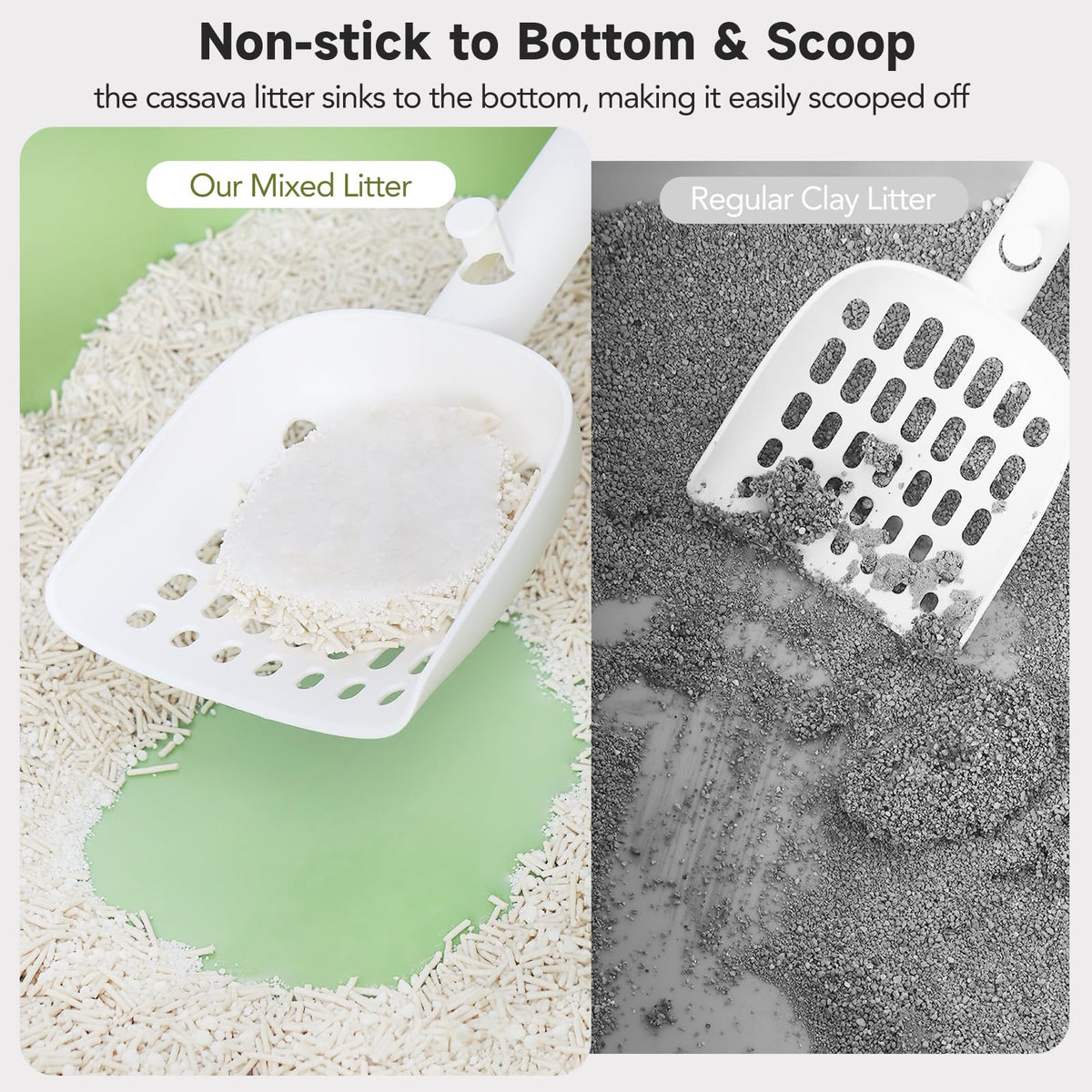 Non-Stick Ultra Clumping Tapioca Tofu Cat Litter, 9 lb X 2 Pack T11075