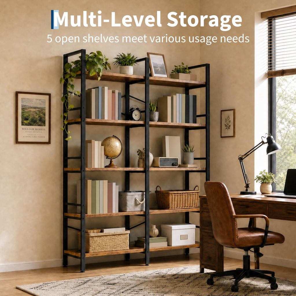 5 Tier Bookshelf with 10 Open Shelves Z368794