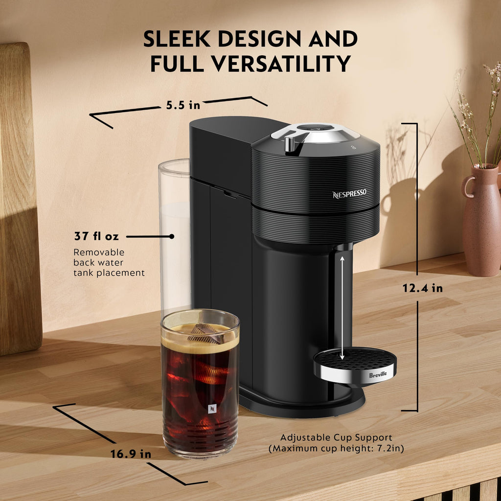 Black Coffee Machine with Milk Frother S32545