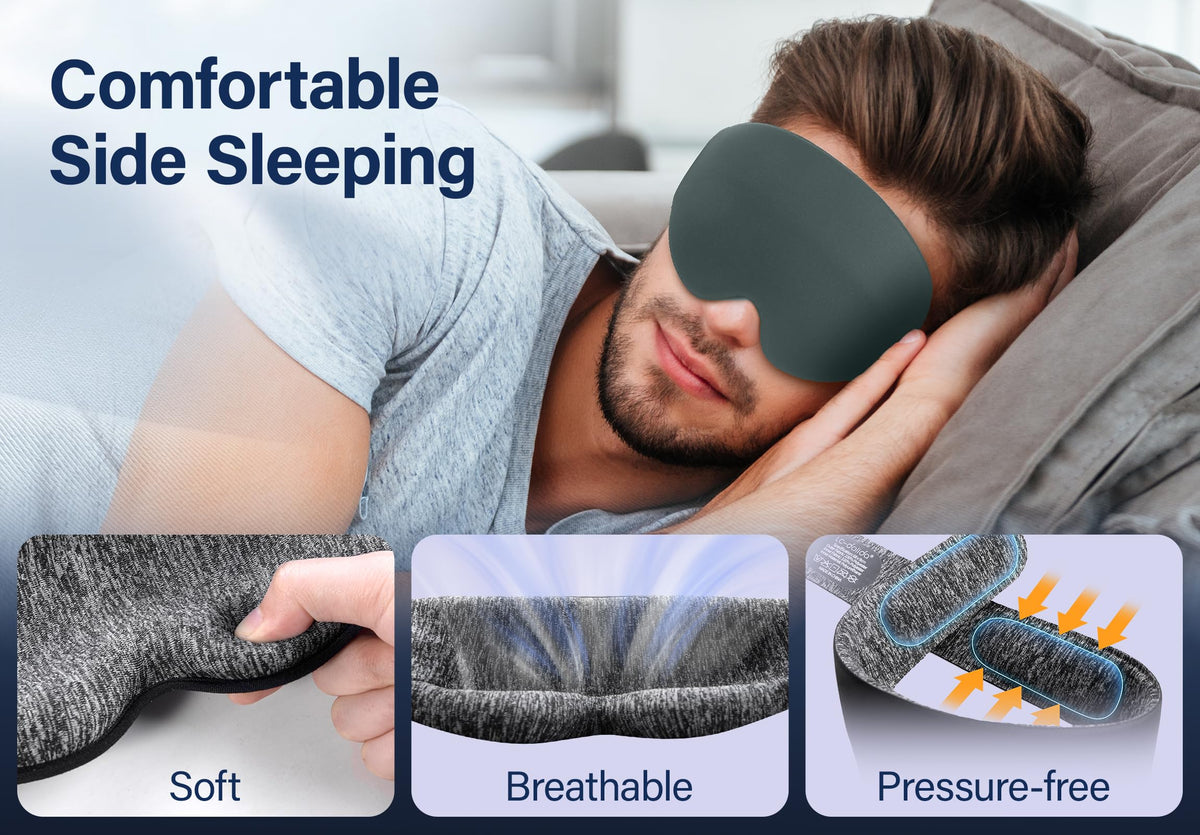 Silk Sleep Mask with Bluetooth Headphones S489