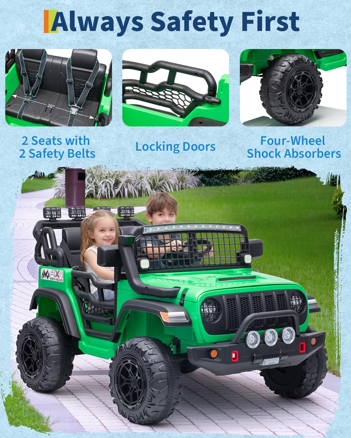 24V 2-Seater Ride on Toy with Remote Control M77172